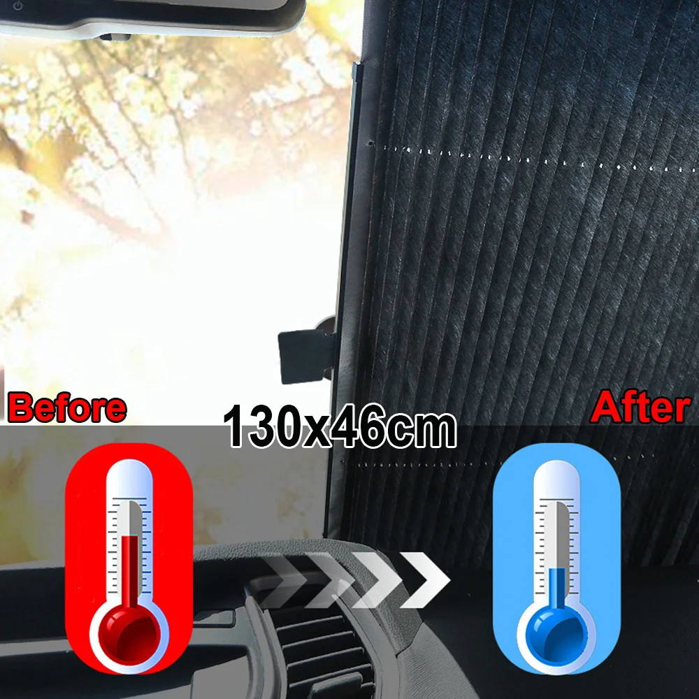 

Replaces part Retractable Curtain 46cm Car Suction cup Protection Front