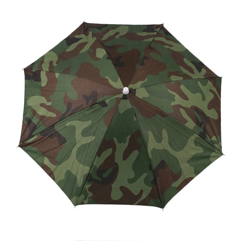 

2020 Outdoor Sports 69cm Umbrella Hat Cap Folding Women Men Umbrella Fishing Hiking Golf Beach Headwear Handsfree Umbrella