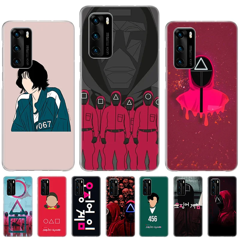 

Squid game TV 456 Bumper Case For Huawei P20 P30 P40 lite P50 Pro Ball Cover For Huawei P Smart Z Plus 2019 2020 2018 Coque