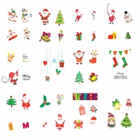 1 sheet optional christmas design diy decals nails art water transfer printing stickers accessories for women manicure salon