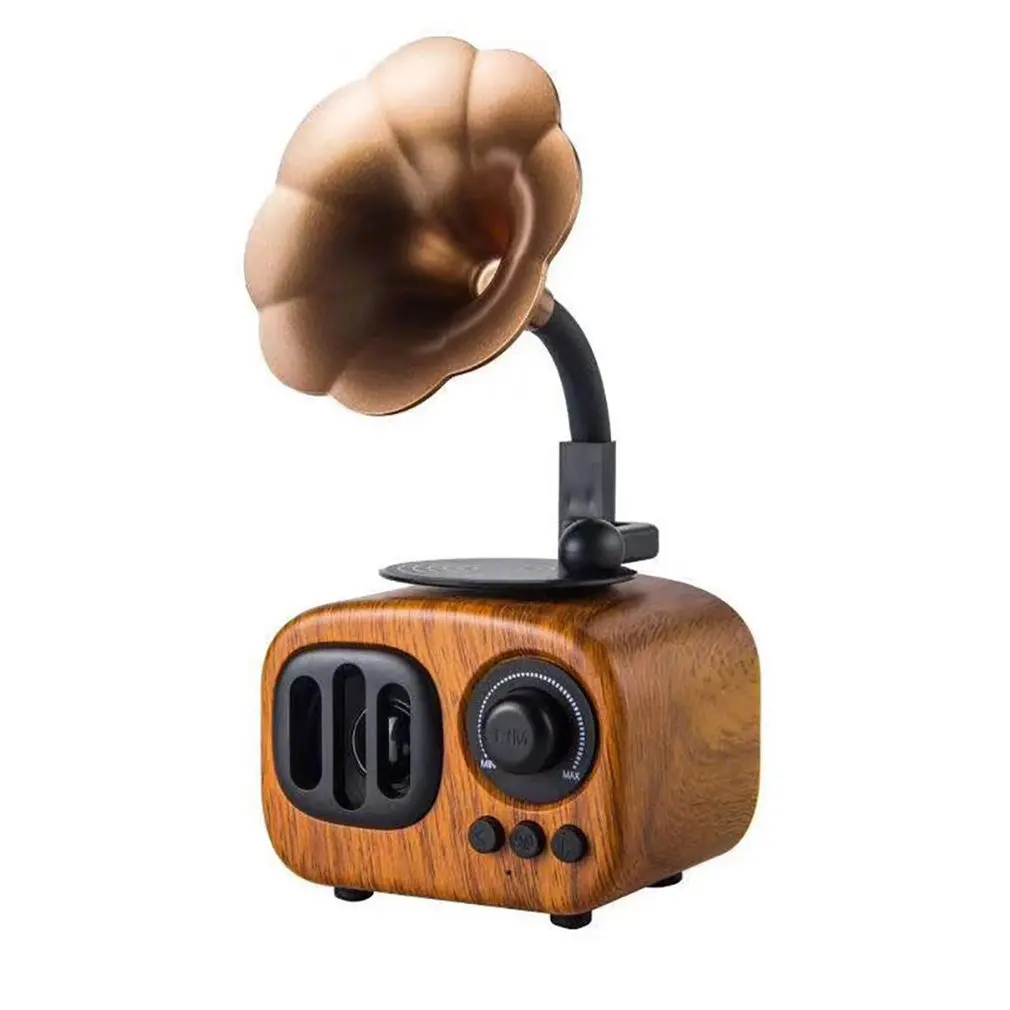 As90 Ретро труба стиль Bluetooth динамик беспроводной стерео сабвуфер Музыкальная