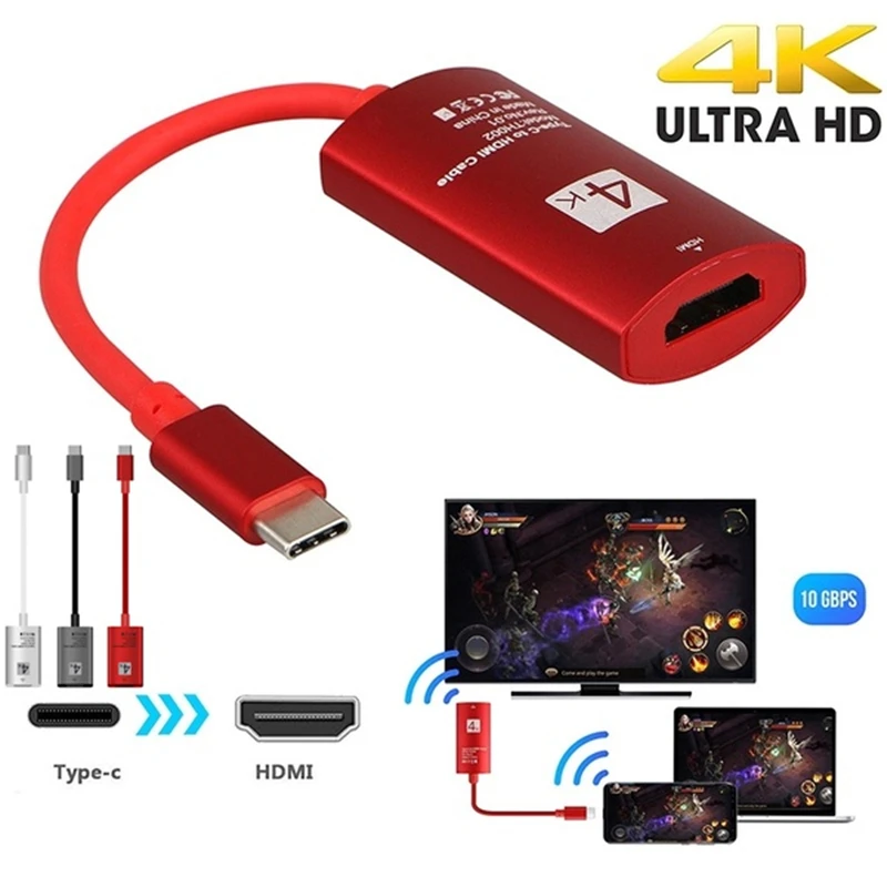 Type C USB-C-3 1 usb-хаб HDMI Thunderbolt 3 адаптер для MacBook samsung Galaxy S9 huawei P20 mate 20 Pro ТВ дисплей |