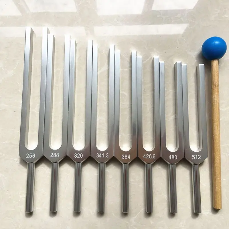 

Aluminum Tuning Fork Set With Mallet, 13 Forks For Healing And Relaxation