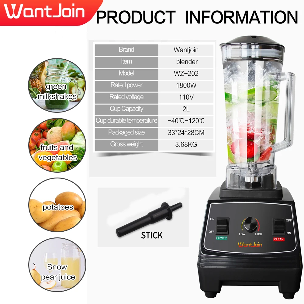 WantJoin профессиональный микшер кухонный миниблендер для смешивания фруктового