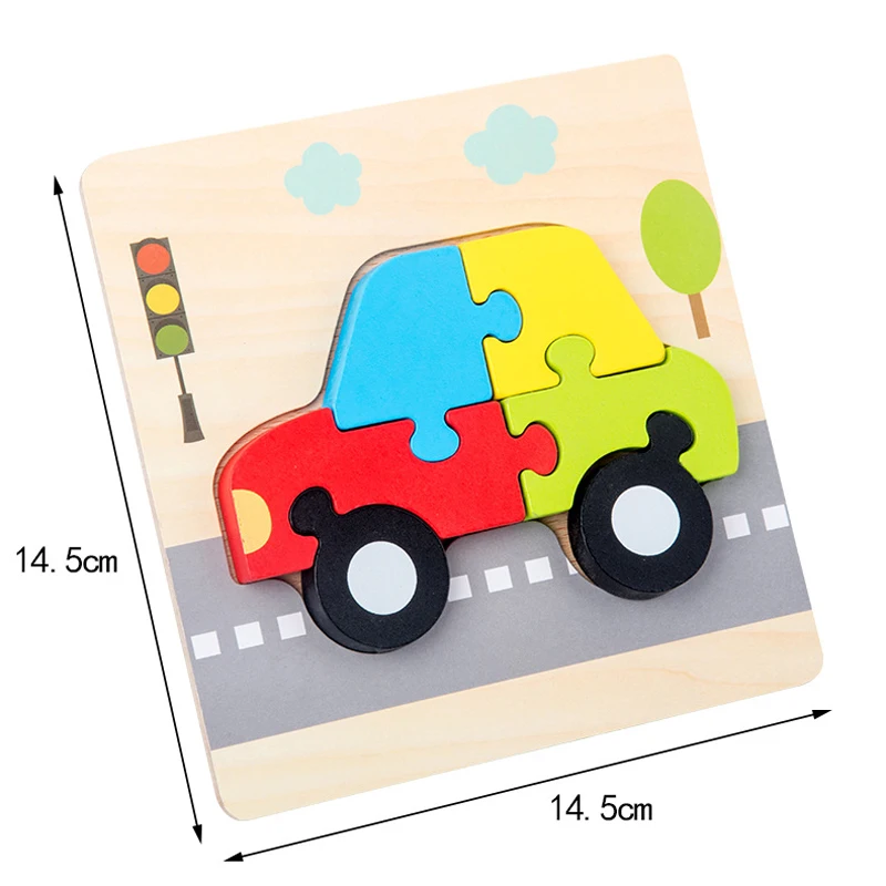 

Warmom DIY Wood 3D Puzzle Game Baby Toy Cute Cartoon Animal Jigsaw Baby Educational Wooden Toy For Children Montessori Kid'gift