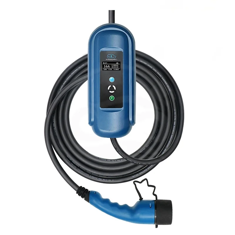 

Бортовой зарядный кабель для электромобиля, тип 2, IEC 62196, 16 А, 5 м