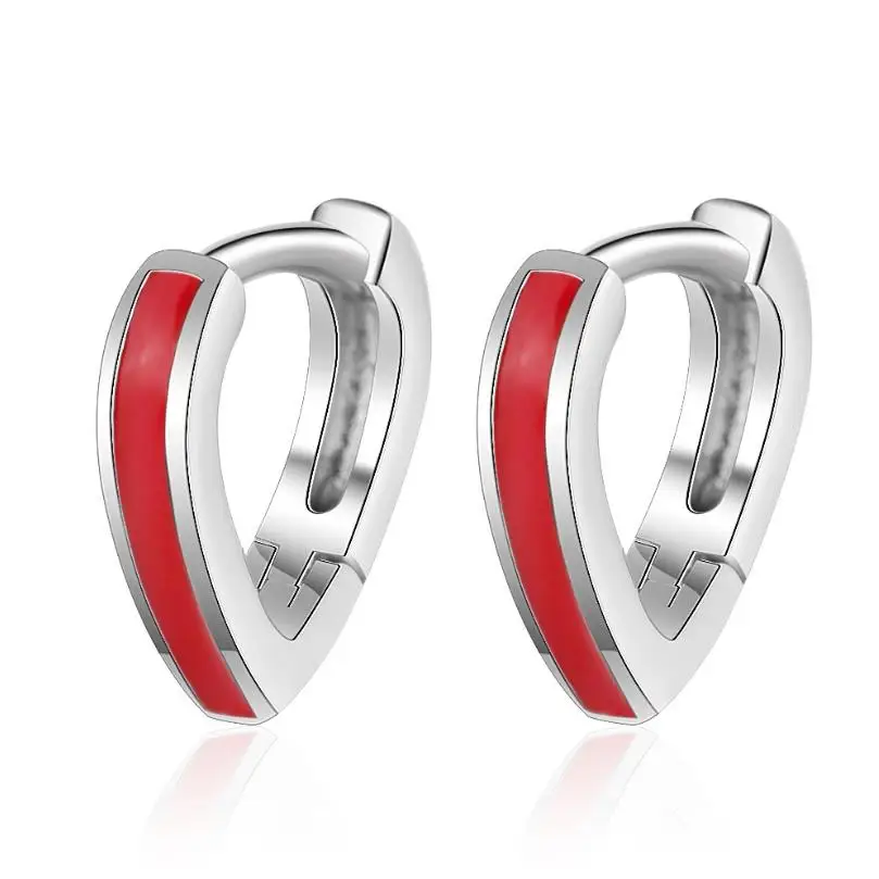Женские серьги кольца Everoyal модные из стерлингового серебра 925 пробы с Красной
