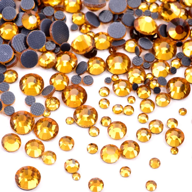 Topaz 1000 шт Разноцветные стразы DMC горячей фиксации с плоским основанием DMC горячей фиксации стразы DMC украшения для одежды E7082 - Цвет: Topaz