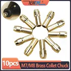 Патрон из латуни 10 шт., 0,50,81,01,21,51,82,02,43,03,2 мм, мини-дрель, аксессуары для вращающихся инструментов