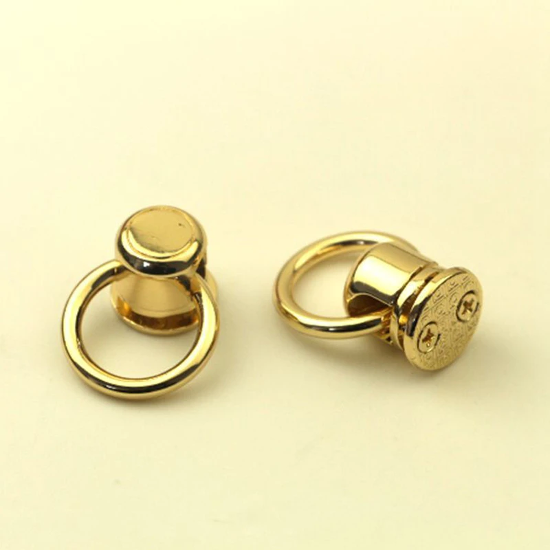 10 Pcs Bag Hanger DIY Hardware Accessories On Both Sides Of The Screw D Ring D Buckle Bag The Package Chain Metal Parts