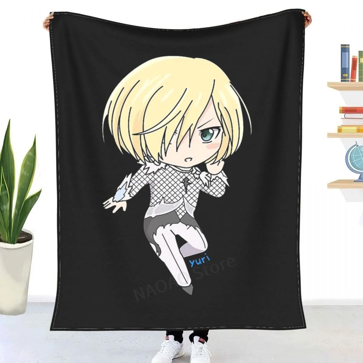 

Yuri On Ice Yuri Plisetsky Chibi Throw Blanket Sheets on the bed blanket/ on the sofa decorative bedspreads for children throw