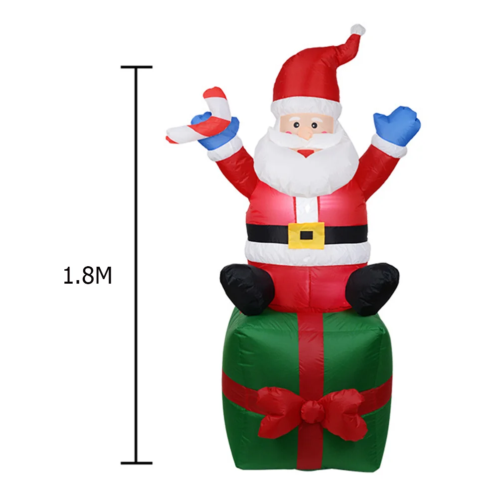 

Lovely 1.8m Inflatable Santa Claus Model Doll Christmas Suit Decoration Yard Prop Inflatable Toys Indoor Outdoor Fun & Sports
