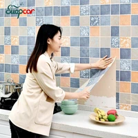 pvc high temperature kitchen oil proof stickers self adhesive waterproof wallpaper cabinet tiles range hood stove wall sticker