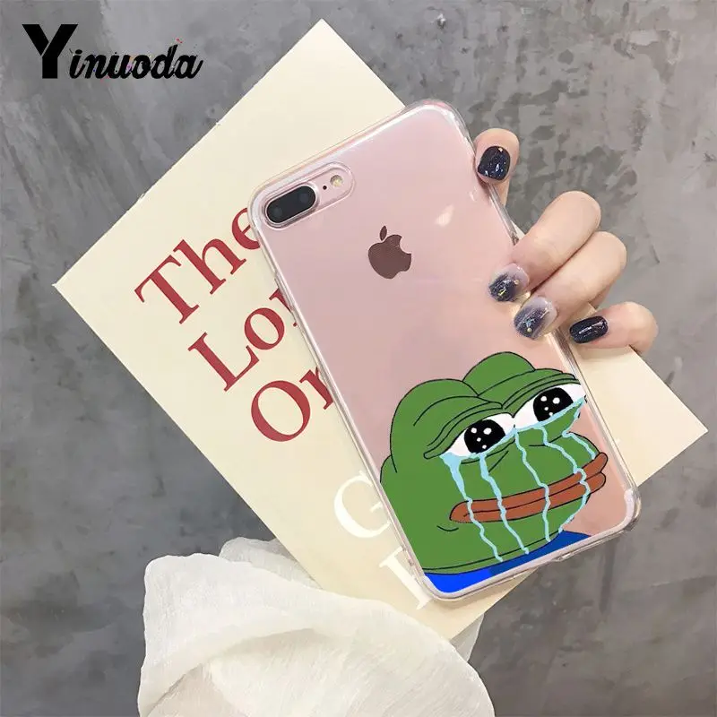 Yinuoda грустная лягушка pepe мем мягкий, роскошный, из ТПУ для мобильного телефона аксессуары чехол для iphone 8, 7, 6, 6S Plus, X XS max 10 5 5S SE XR корпус под плетенную сумку - Цвет: 9