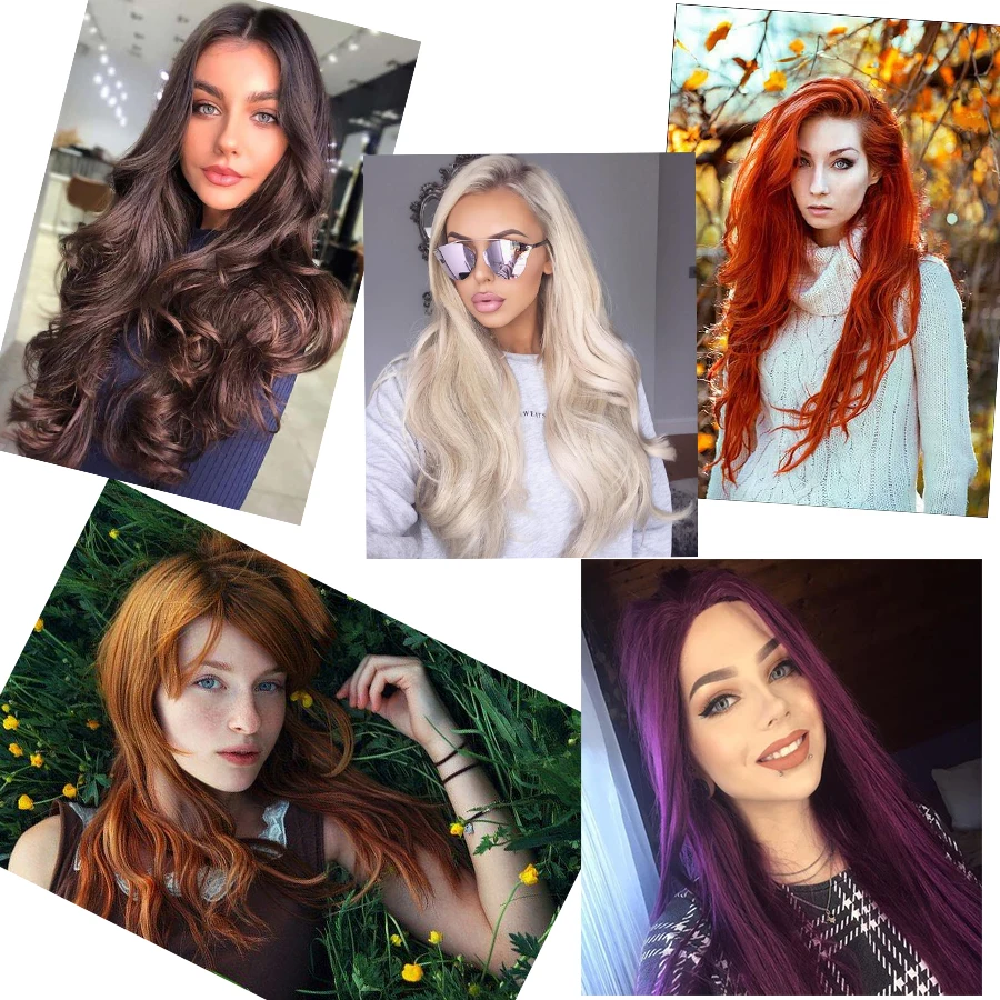 Alileader любимый кружевной парик натуральные парики фронтальная кружевная лента 16 20