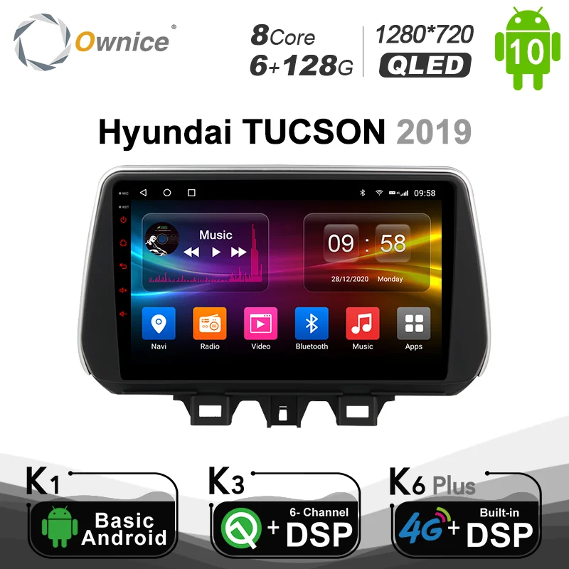 Автомобильное радио Ownice 6G + 128G DVD мультимедийное воспроизведение для Hyundai TUCSON 2019 4G