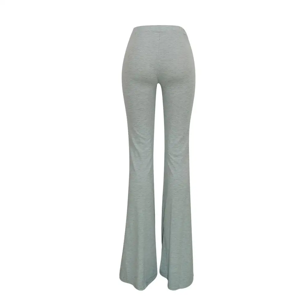

Autumn new casual solid color Tight Sexy bell pants fashion slim high waist elastic belt women's pants