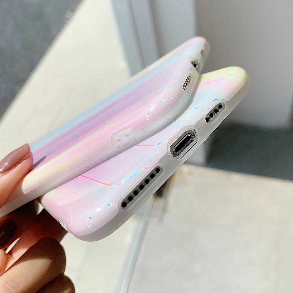 Лазерный голографический телефонный чехол Dream Light для iPhone 12 Mini 11 Pro Max XR X XS 7 8 Plus