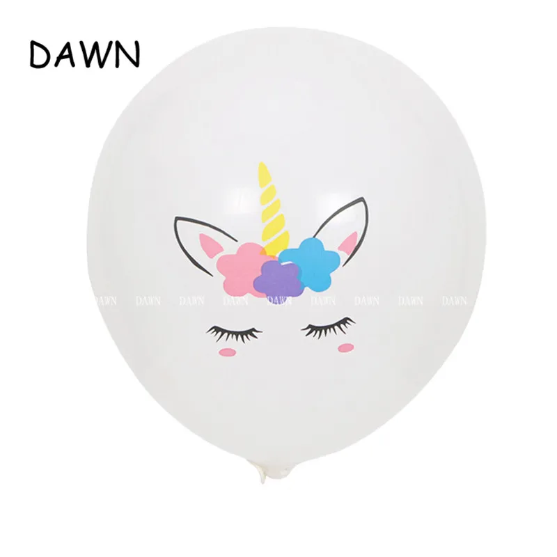 12pcs/lot 12 Inch Unicorn Balloon Rose Gold Confetti Baby Birthday Wedding Party Decoration Latex Supplies hot selling - купить по