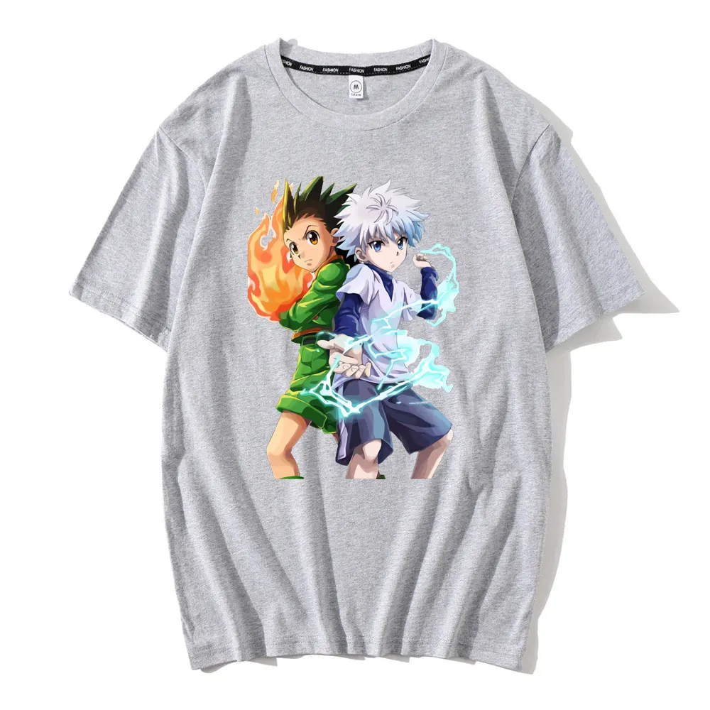 

Hunter X Hunter Killua Zoldyck T Shirt for Men Pre-shrunk Cotton Handsome T-shirt Crew Neck Short Sleeve Tee Slim Fit Clothing