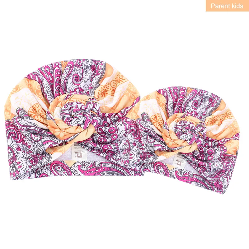 

Mommy And Baby Satin Bonnet African Patterns Print Night Sleep Cap Baby Hair Care Women Headwrap Fashion Hair 20Sets Per Color