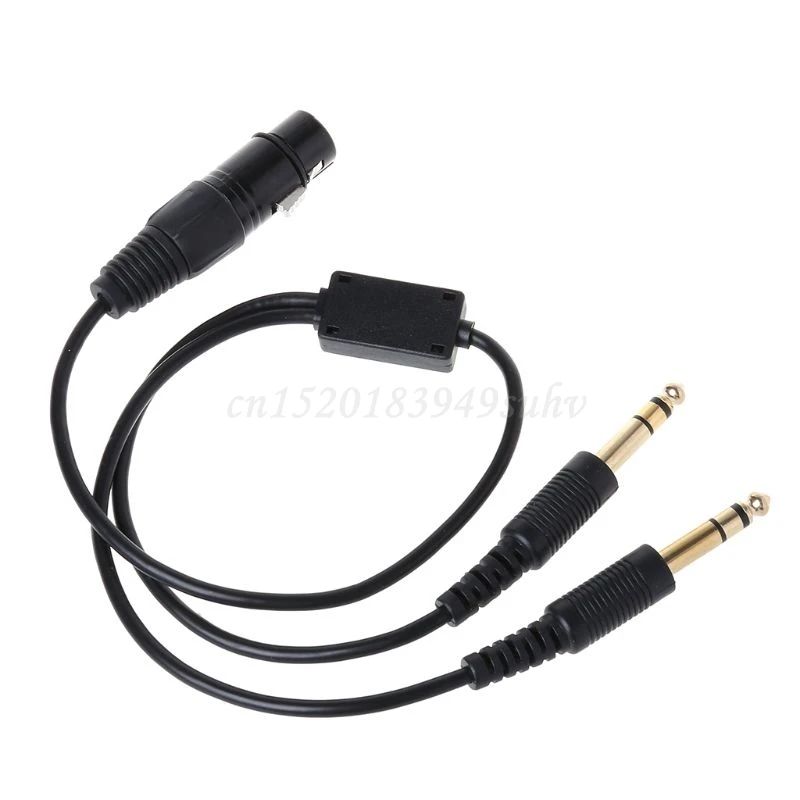 OOTDTY для Airbus XLR GA Dual Plug 5 Pin Кабель-адаптер авиационный кабель наушников комплект |