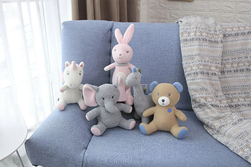 Детские вязаные игрушки 23 см для мальчиков и девочек мягкие куклы мультяшный