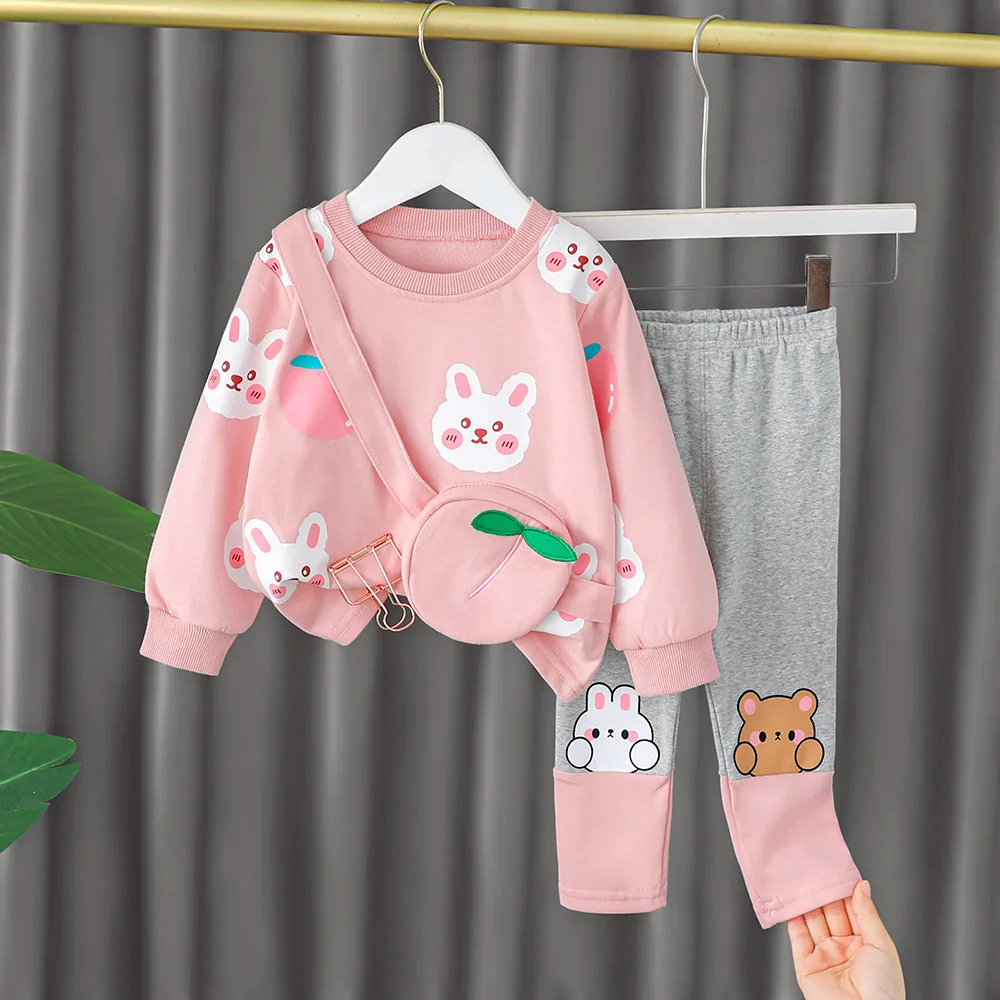 Spring newborn Baby Girls Clothes Outfits Sets Sweater Pants Sports Suits Cloth for toddler Girl Baby clothing 1st Birthday sets