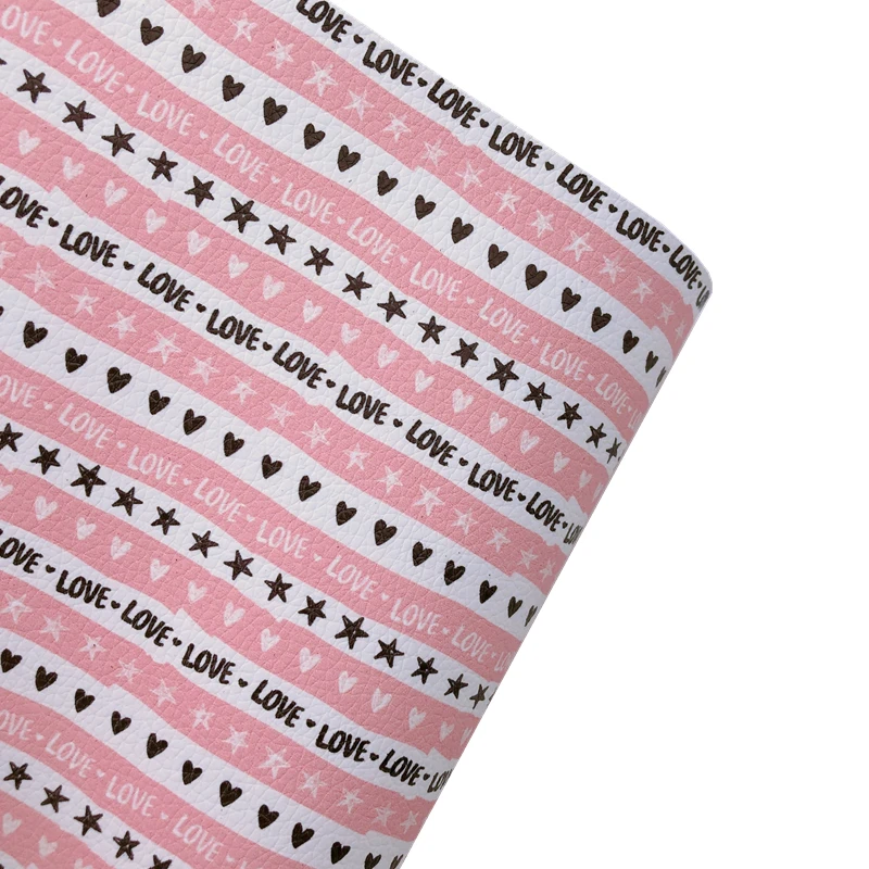 Радуга 30x13 8 см/рулон звезда Валентина сердца и любовь искусственная кожа для