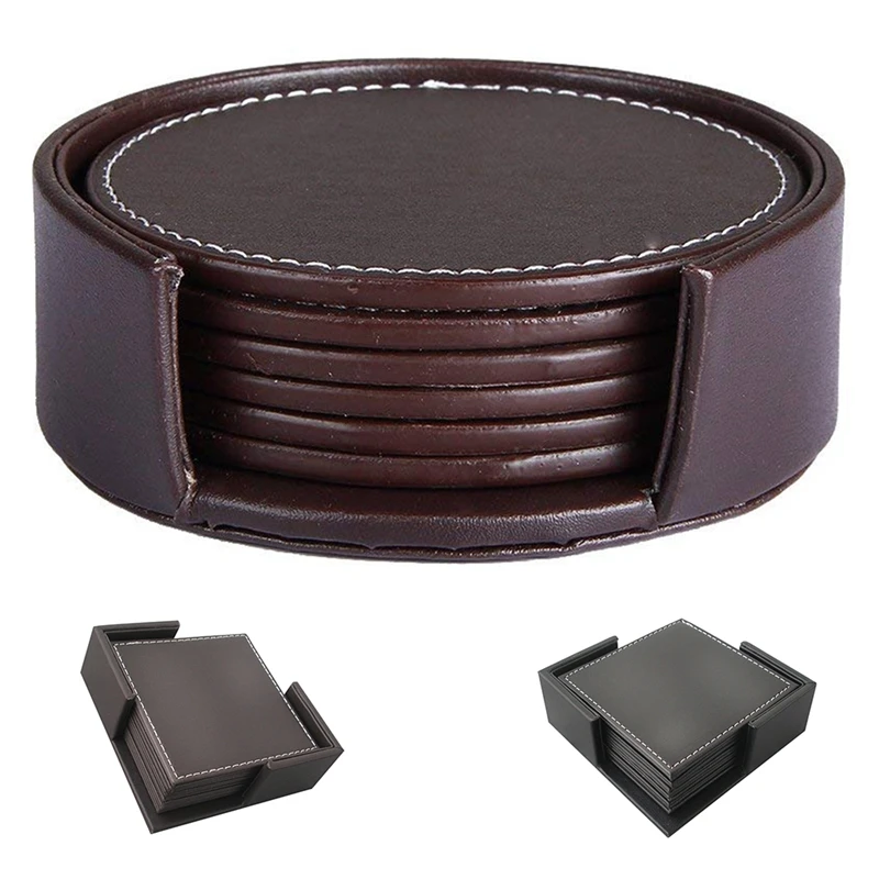 

Coasters Set Placemat Of Cup With Coaster Holder Coffee Drink Placemat Simple Style For Home And Kitchen