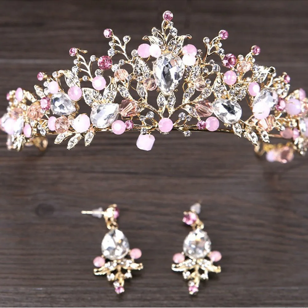 Повязка на голову для невесты ручной работы роскошная Корона с кристаллами