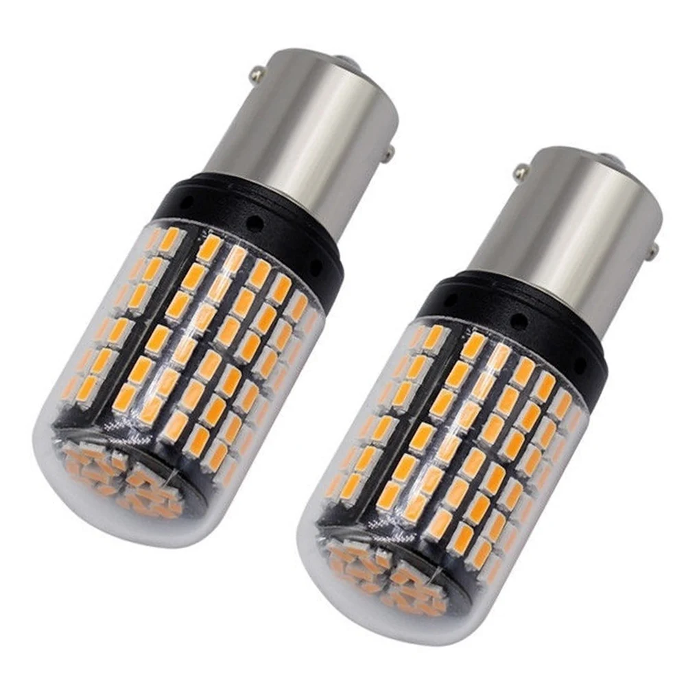 

2PCS 1156 BA15S BAU15S 7440 P215W Car Led Tail Bulb Brake Lamps Auto Reverse Lamp Drl Daytime Running Light White Yellow DC 12V