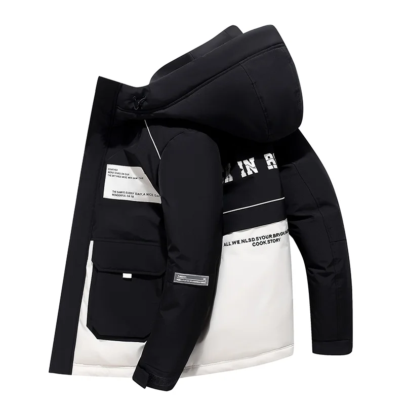 New Casual Hooded Cotton-Padded Jackets 2022 Autumn Winter Mens Parkas Thick Warm Wadded Coats Outwear Tops Clothing For Youth