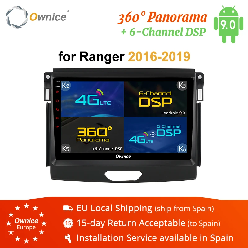 Ownice K3 K5 K6 9 дюймов Восьмиядерный 2 Din 4G LTE DSP 360 Panorama Android 0 радио Автомобильный плеер