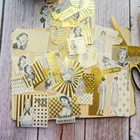 58pcs GOLD Modern Girl  Style Washi Paper Sticker Scrapbooking DIY Gift Packing Label Gift Decoration Tag