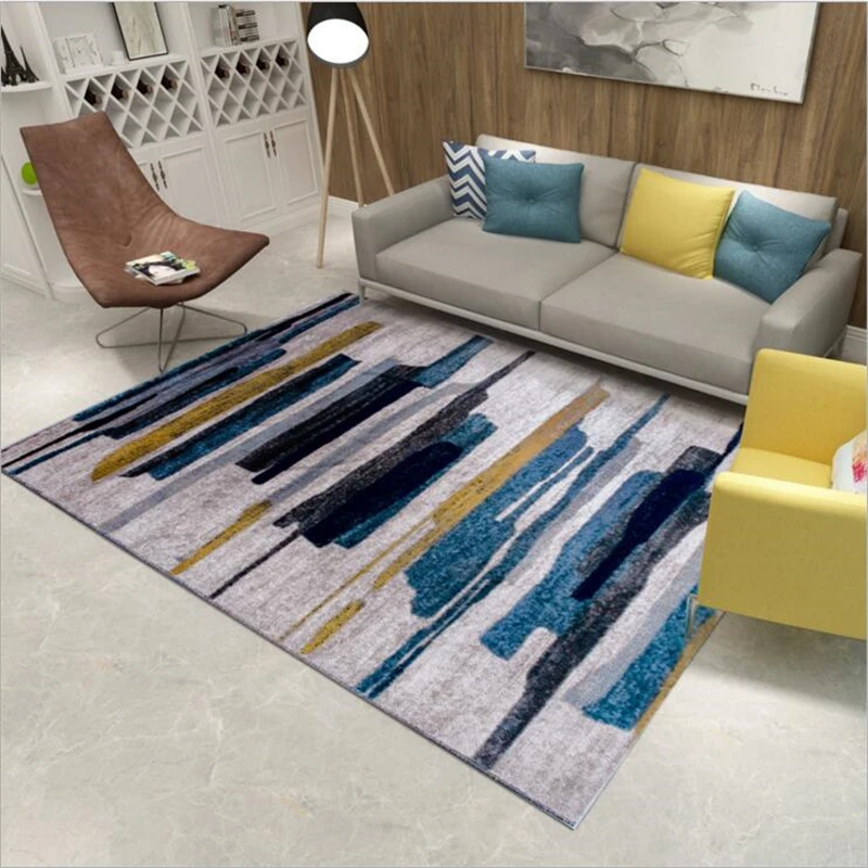 Изящные мягкие полипропиленовые ковры для гостиной коврики украшенные рыбами