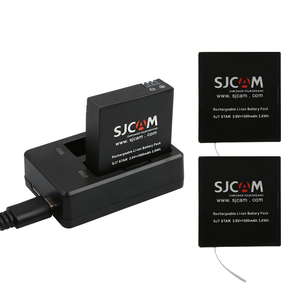 Аккумулятор SJCAM Sj7000 двойное зарядное устройство аккумулятор SJ4000 Sj5000 SJ6000 Li-Ion для