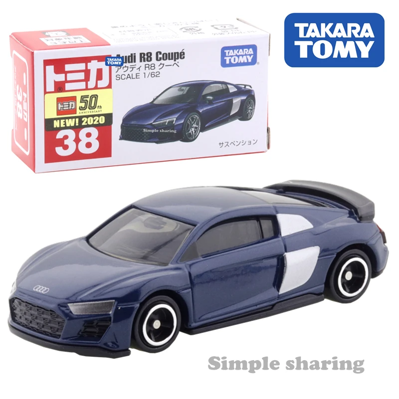 

Takara Tomy Tomica No. 38 Audi R8 Coupe в голубом масштабе 1/62 автомобиль дети игрушки моторные автомобиль литье под давлением металлическая модель