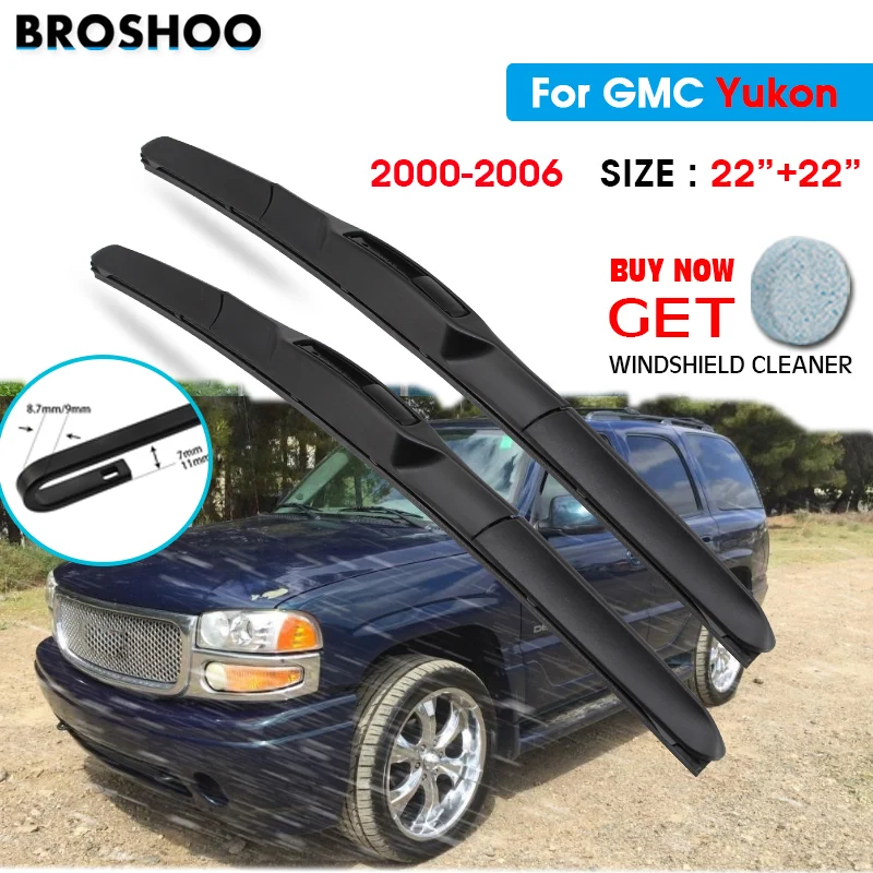 

Щетка стеклоочистителя для автомобиля GMC Yukon 22 "+ 22" 2000-2006 Авто Стеклоочистители для лобового стекла лезвия для мытья окон подходит для U Hook Arms