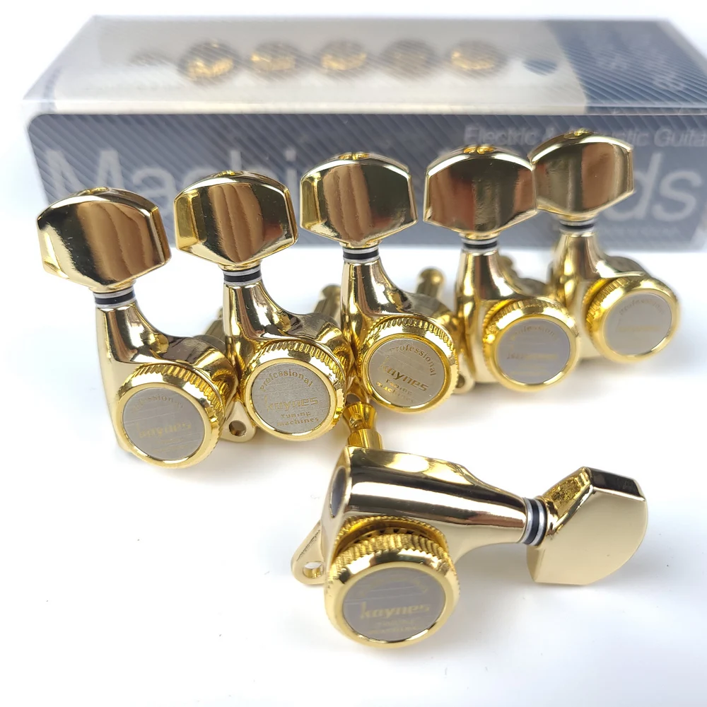 1 set gitarre locking tuners elektrische gitarre mechaniken mechaniken schloss string tuning pflöcke gold 【made in korea】 free gl