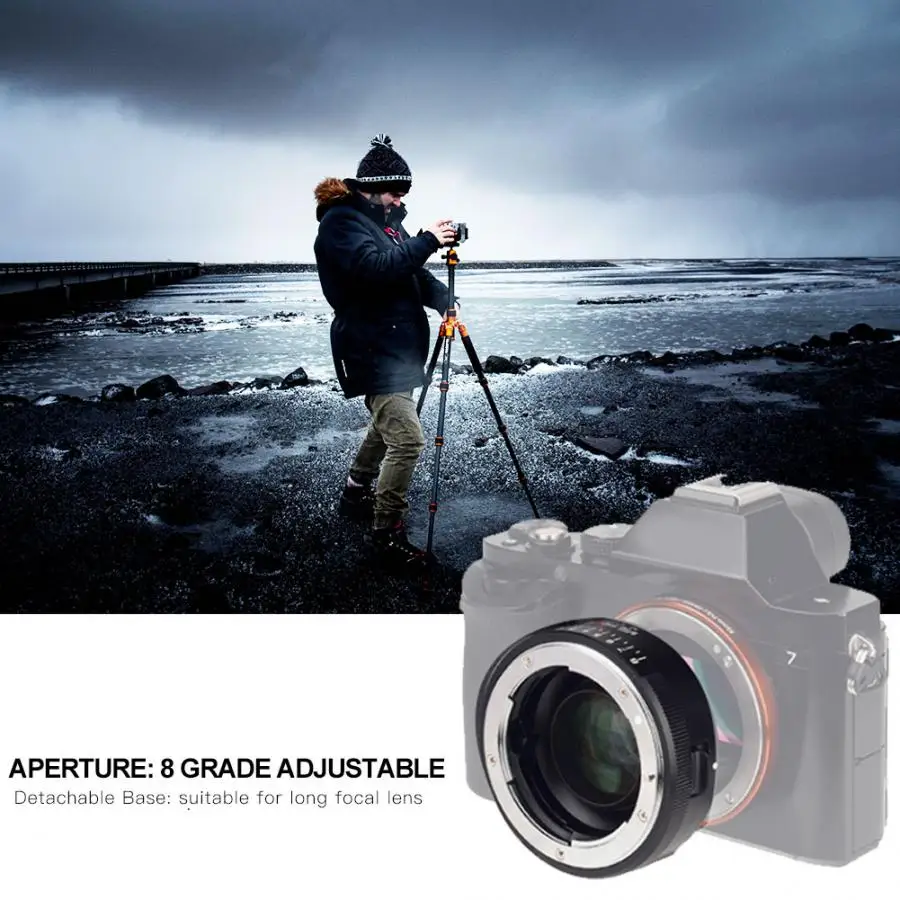 Viltrox lens adapter 8 Grade Adjustable Aperture Lens Adapter Manual Focus for Sony G&ampD cameras len accessories Cam |