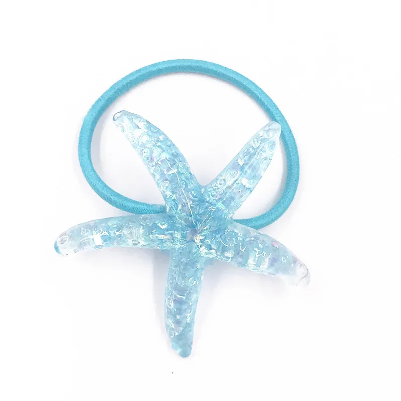 1 шт. Русалка хвост с морскими звездами резинка для волос маленьких девочек Милый