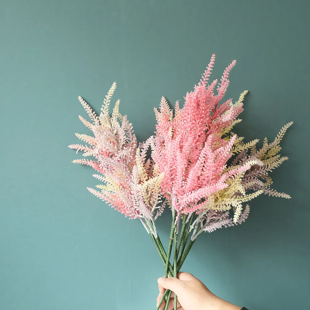 

1Pc Artificial flower branch living room floor wedding decor INS perilla home party plants grass fake flower materials craft