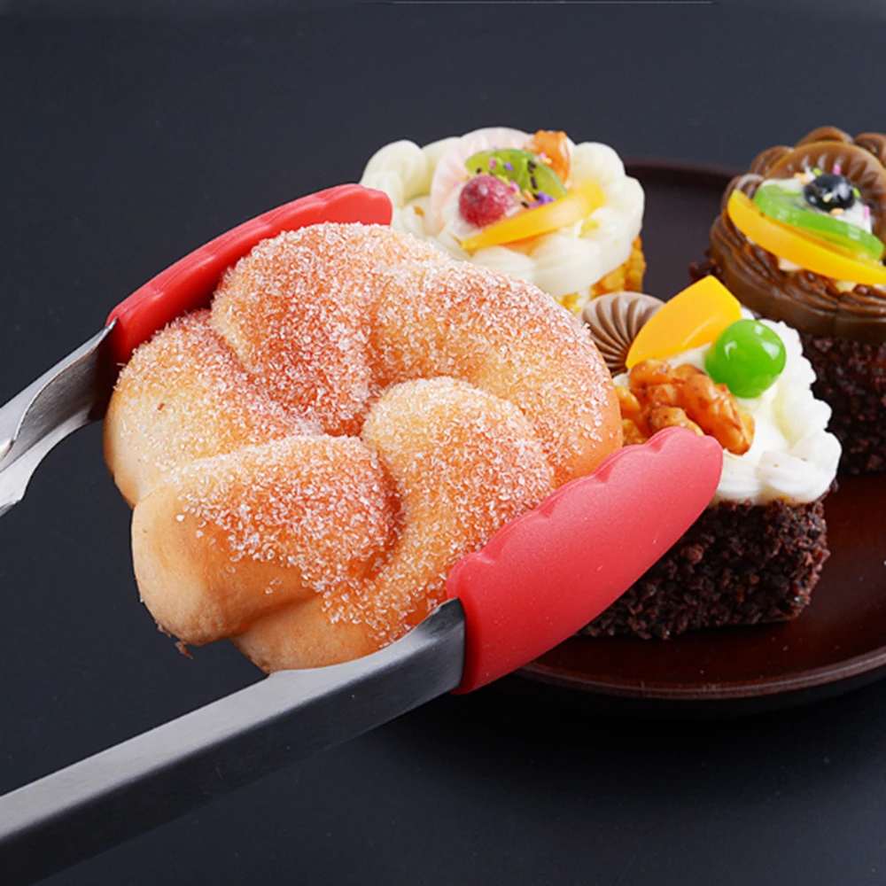 Еда Класс силиконовый Tong Кухня щипцы посуда Пособия по кулинарии зажимы-щипцы