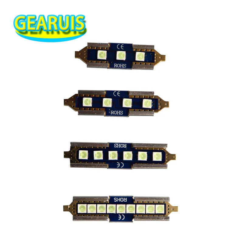 10 шт. Festoon C5W Неполярные 0.1A 0.18A 0.2A 31 мм 36 39 41 Купольные лампы 3 4 6 8 SMD 3030