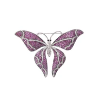 french fashion romantic wedding corsage jewelry for women micro pave cubic zirconia statement butterfly brooches pins