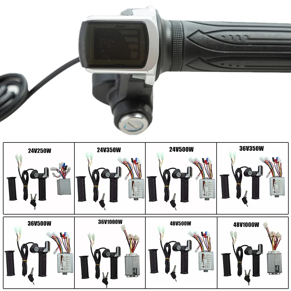 

DC 24-48V 250W-1000W Motor Speed Brush Controller Electric Bicycle Scooter Brush Controller Extension Cord With Throttle Knob