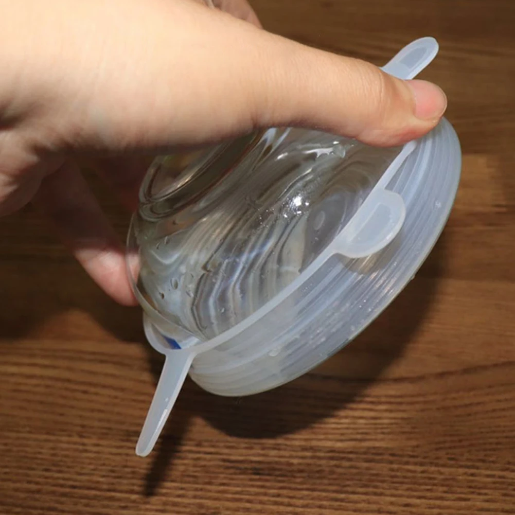 Food Silicone Cover Cap Universal Lids for Cookware Bowl Microwave Reusable Stretch Wrap Covers | Дом и сад