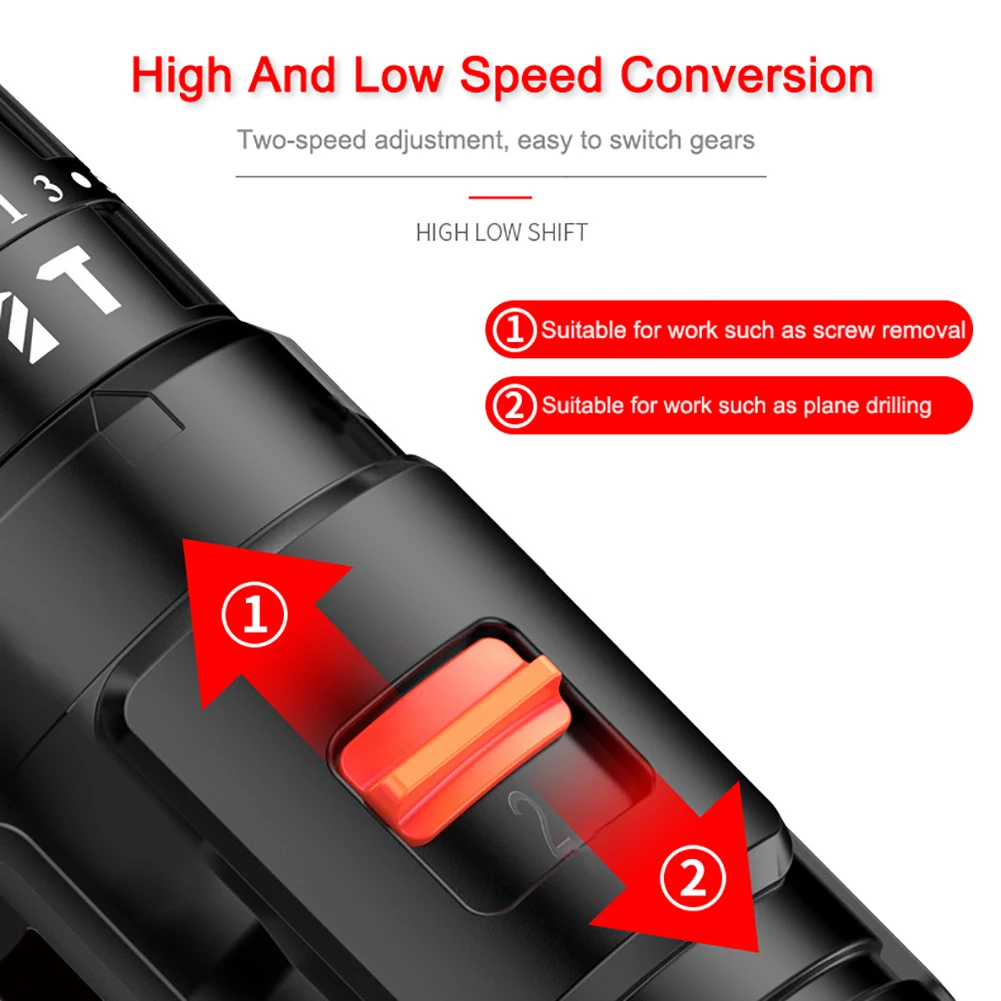 

12v/16.8v Double Speed Electric Drill Cordless Hand Drill Power Tools EU Plug Electric Screwdriver Rechargeable Cordless Drill