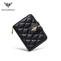 williampolo short wallet super soft leather womens casual fashion credit card wallet sheepskin purse 191455